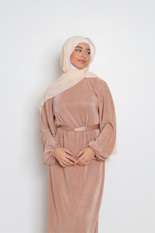 Alice Pleat Dress- Rose Pink