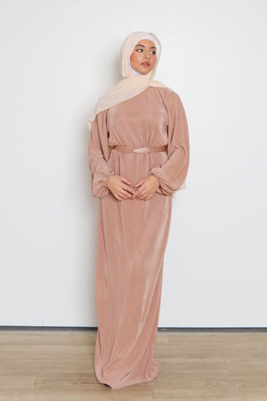 Alice Pleat Dress- Rose Pink