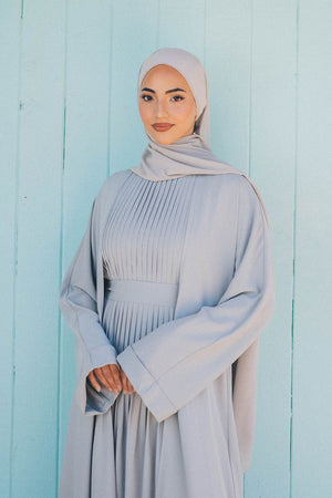 Adina Pleat Abaya Set- Mint