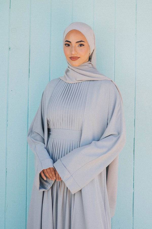 Adina Pleat Abaya Set- Mint