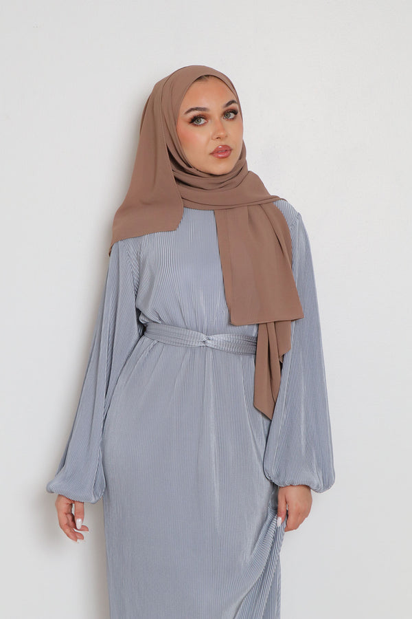 Alice Pleat Dress- Mint Gray