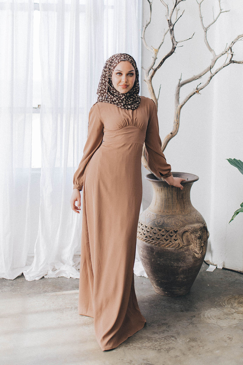 Gabriella Deluxe Soft Dress- Camel