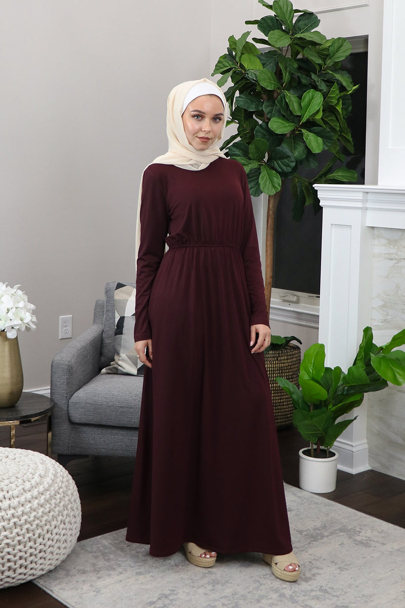 Abayati Essential Maxi Dress- Mahogany