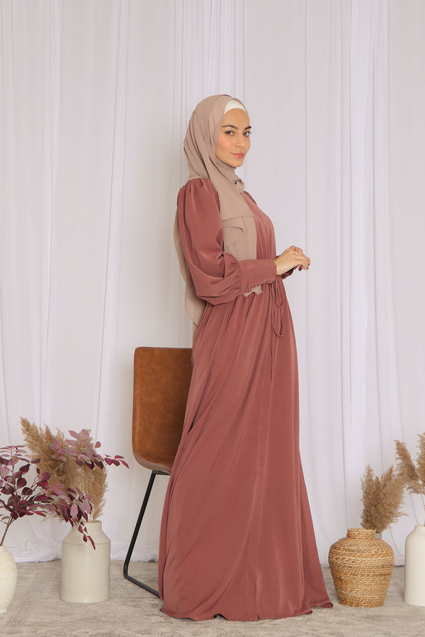 Deluxe Soft Cuff Dress- Nude pink