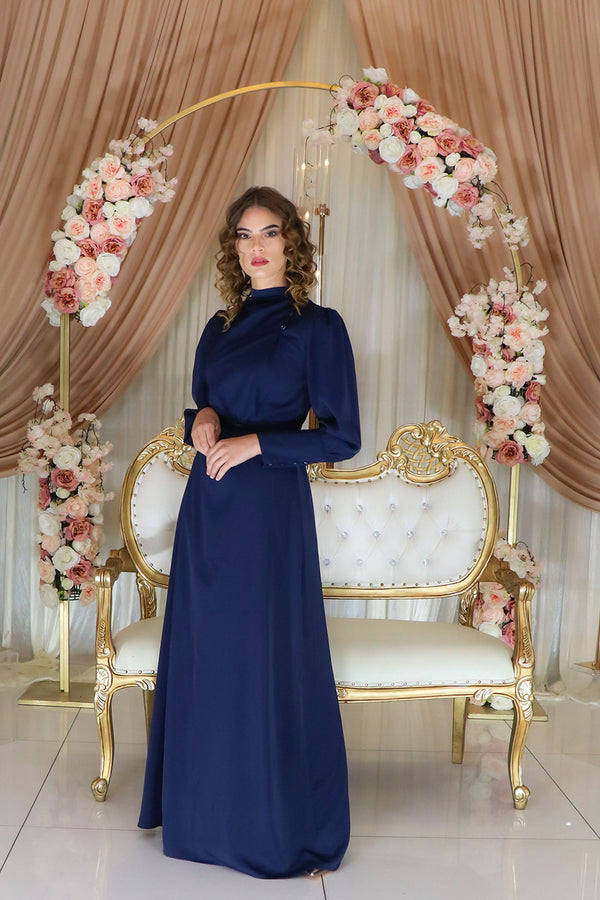 Emma Deluxe Soft Dress- Navy Blue