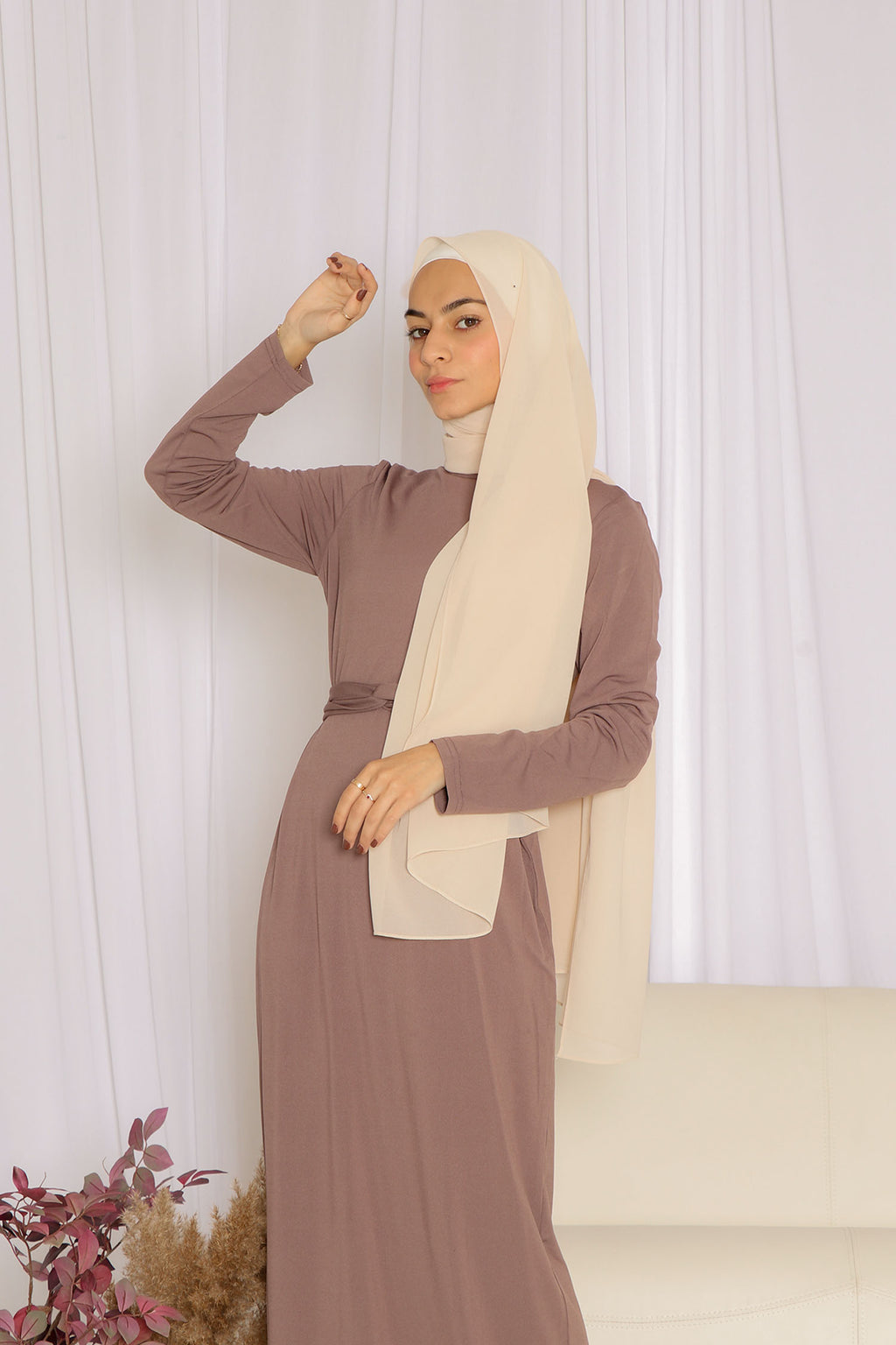 Taupe sheath 2025