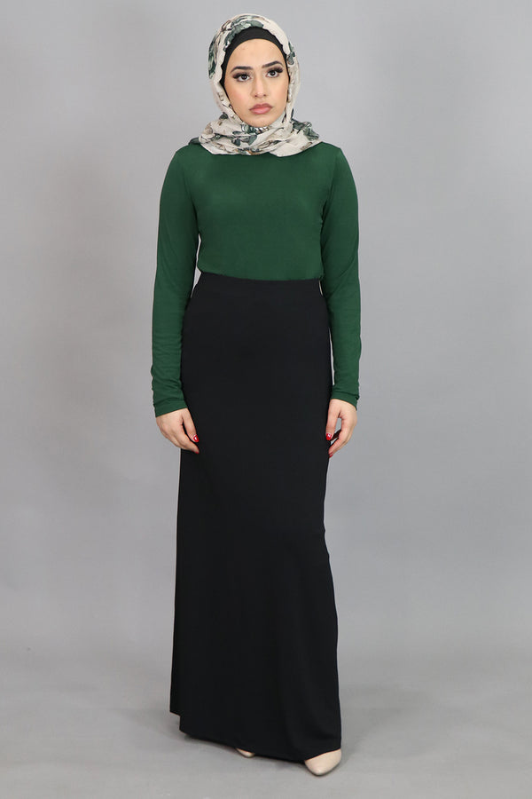 Hunter Green Long Sleeve Top (4534811590713)