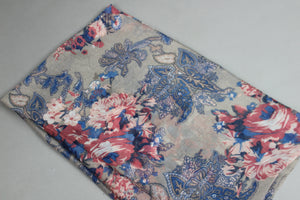 Pink Floral Cotton Scarf (2186758553657)