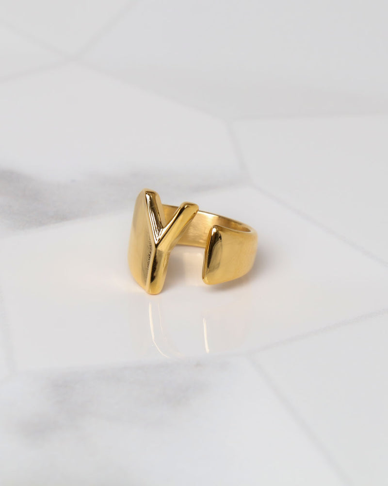 Plated Letter Ring | Premium