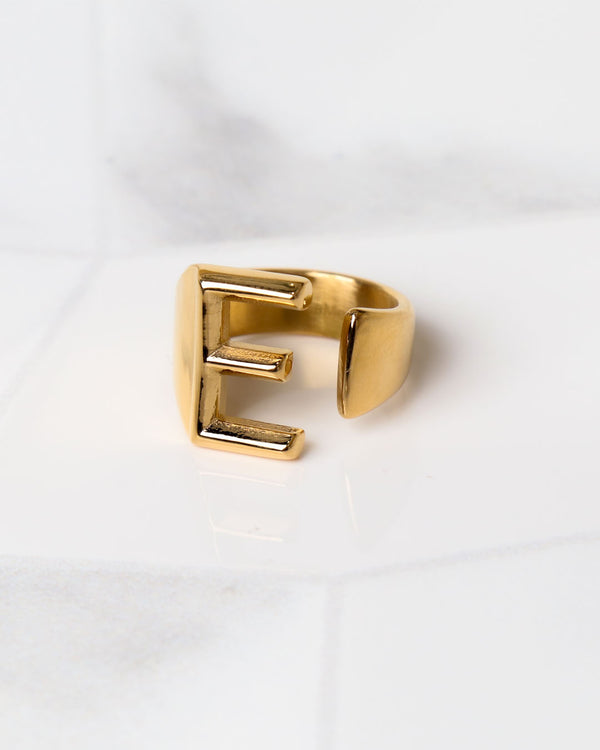 Plated Letter Ring | Premium