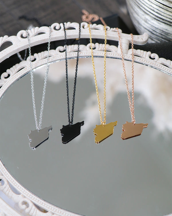 Birthplace Map Necklace- Syria