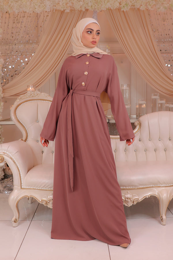 Deluxe Soft Batwing Dress- Nude Pink
