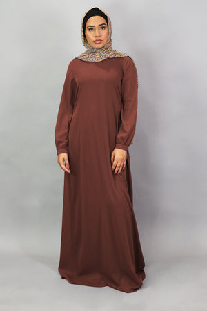 Burnt Sienna Deluxe Soft Maxi Dress (5305892012200)