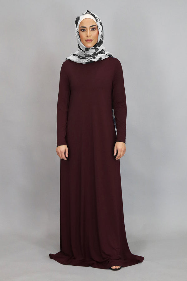 Mahogany Spandex Hooded Maxi Dress