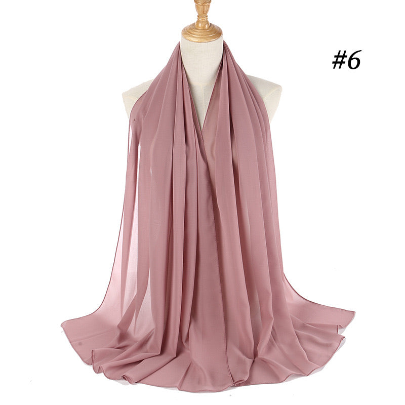 Dusty Rose Chiffon Bubble Scarf (4623979249721)