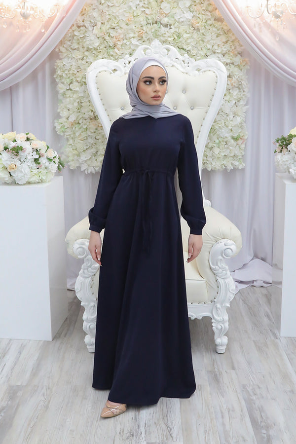 Deluxe Soft Essential Abaya- Navy Blue