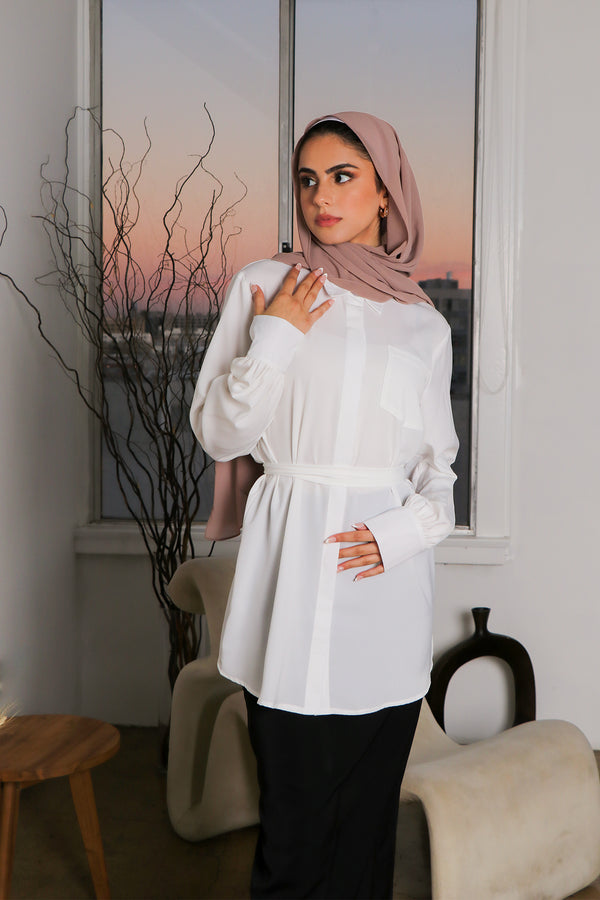 Essential Soft Blouse- White